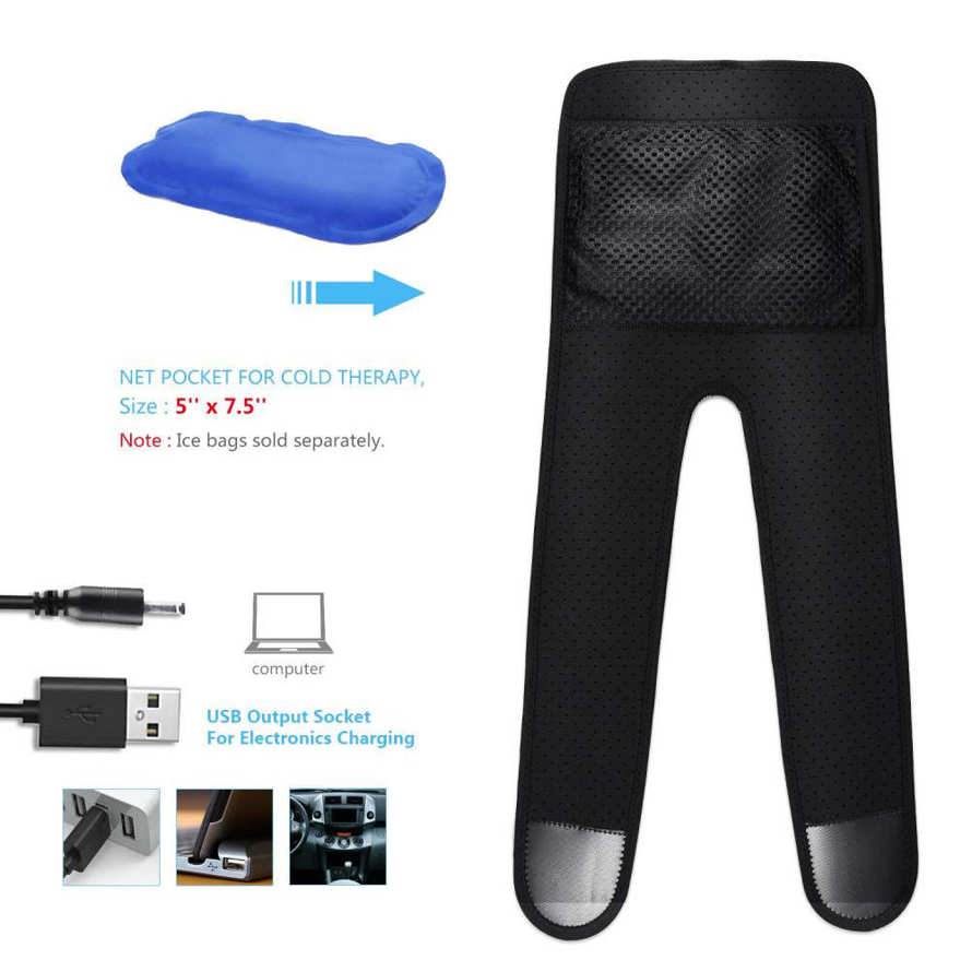 Sports Knee Wrap Heated Support Compression Sleeves for Squats Weightlifting Powerlifting and Cross Training. 