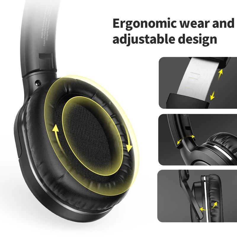 Baseus D02 Pro Wireless Headphones Bluetooth Earphone 5.3 Foldable Headset Sport Over the Ear Headphone Gaming Bluetooth Earbuds. 