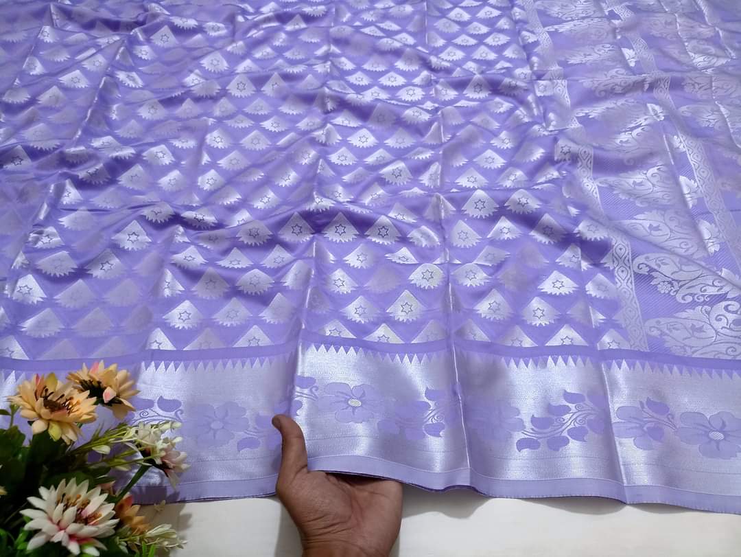 Soft Silk Katan Saree Without Blouse by - Stylish Casual & Party Wear - Suitable for Every Season. 