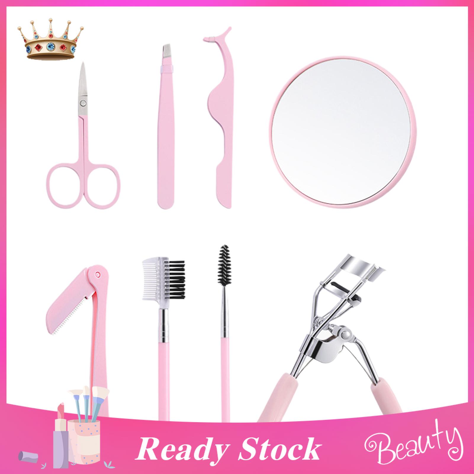 Lash Lift Tool Sturdy Eyelash Curler Eyebrow Cutter Brow Comb Tweezers Kit. 