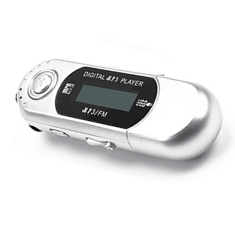 Mini MP3 Player USB 2.0 Small Flash Drive Multilanguage LCD Music Player with 3.5mm Audio Jack Automatic Shutdown Durable (A)