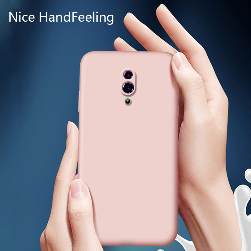 Sroof For OPPO Reno Liquid Silicone Macaron Candy Color TPU Shockproof Soft Phone Case Shell Protector Back Cover. 