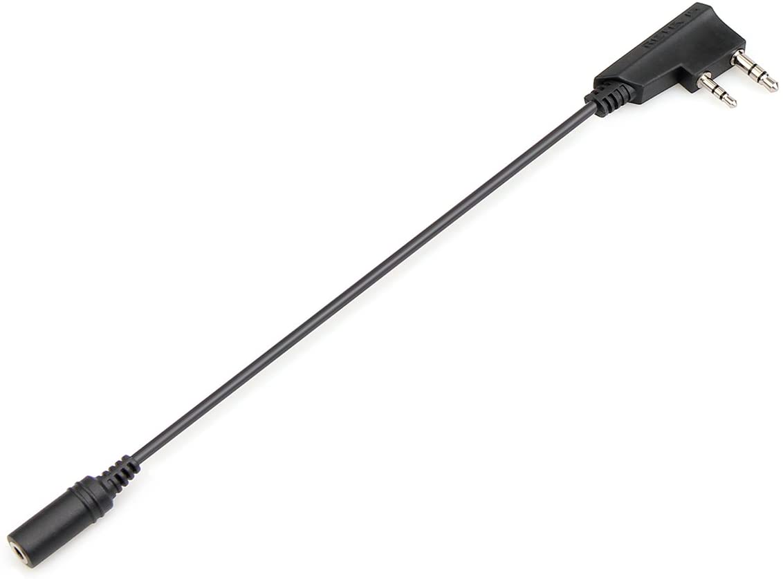 Retevis 2 Pin to 3.5mm Earpiece Adapter Cable for Baofeng BF-888S Arcshell AR-5 BTECH H-777 RT21 RT22 RT27 RT7 H-777S RT28 RT68 RT19 RT18 , 2 Way Radio Headset Adapter. 
