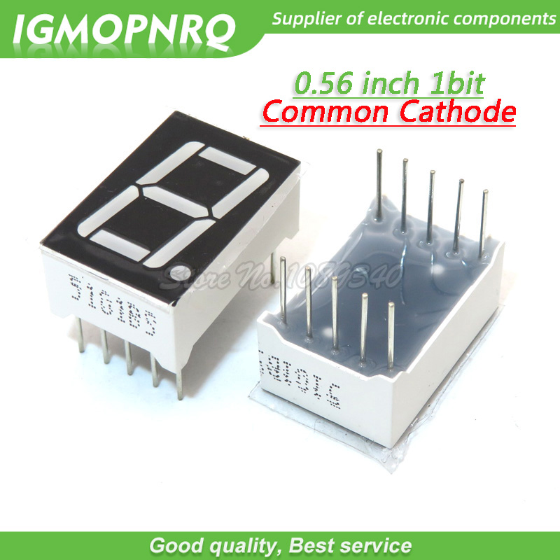 5PCS Digital tube segment common Cathode Red 1 Bit digital Tube 0.56 inch. Red LED Display LED Digital tube 5611AS Digital tube. 