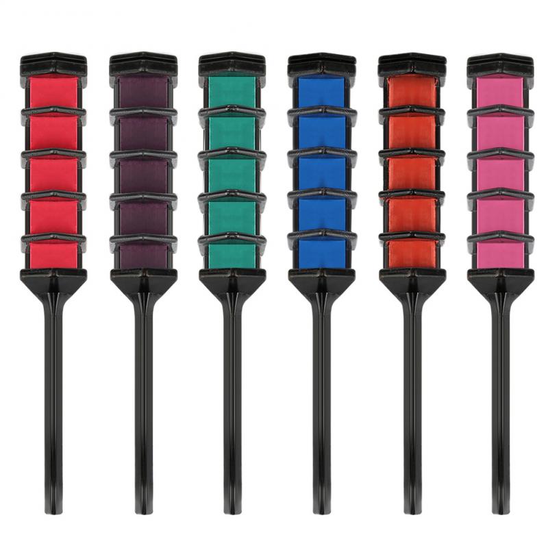 【DM bag factory Store】6 Colors Hair Dye Comb Temporary Hair Chalk Color Combs Dye Salon Kits Hairs Dyeing Styling Tools. 
