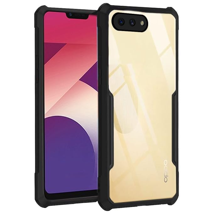 Oppo A3s Protective Black Border Crystal Clear Xundd Mobile Back