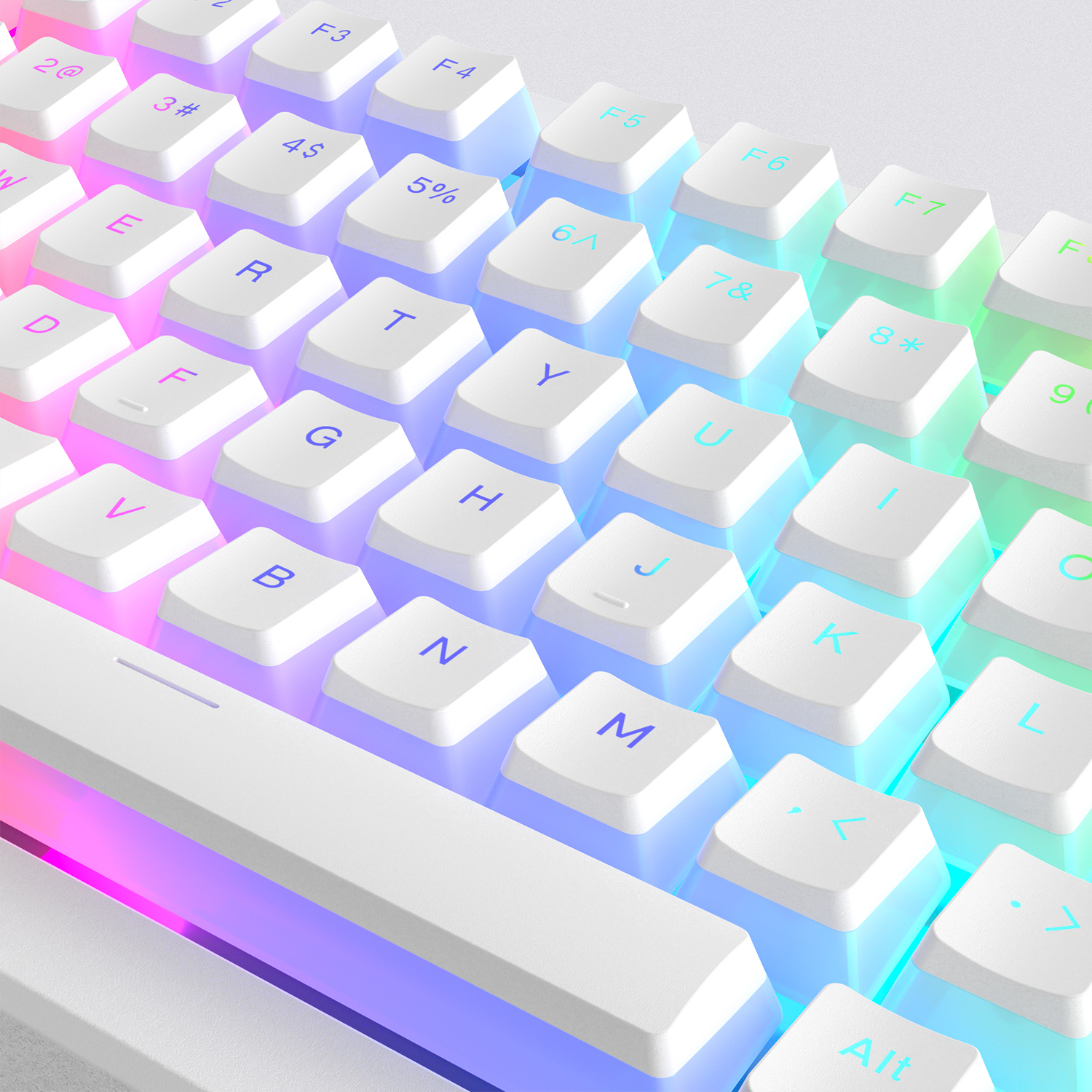 XVX Transparent Keycap White/Black Pudding Keycaps for Mechanical Keyboard PBT OEM Key Caps DIY Keycaps Switch Gaming 165-key. 