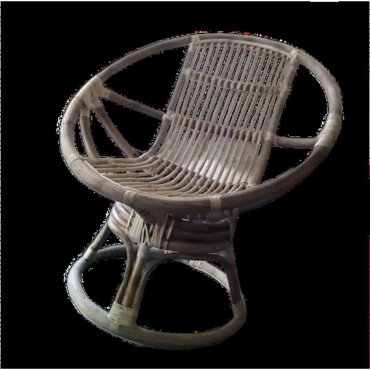 2 Set of Cane / Rattan Handmade Comfortable Stylish Ball Chair by Cane Artwork