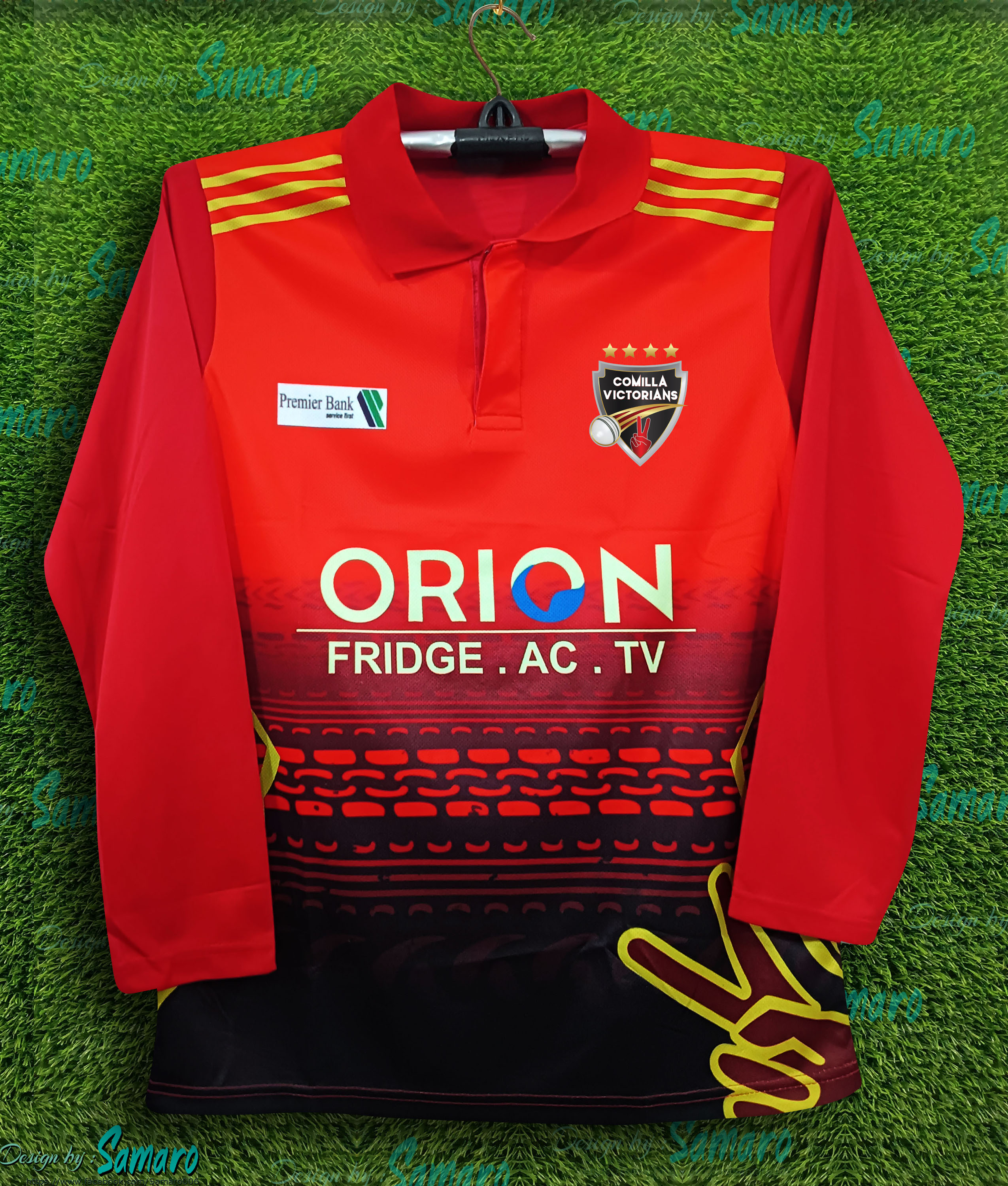 Comilla Victorians BPL Polo Cricket Jersey For Man - BPL Full Sleeve Collar Jersey - Comilla Jersey 2026/2027
