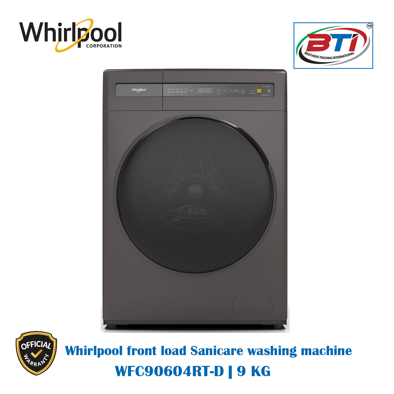 Whirlpool front load Sanicare washing machine Model - WFC90604RT-D | 9 KG