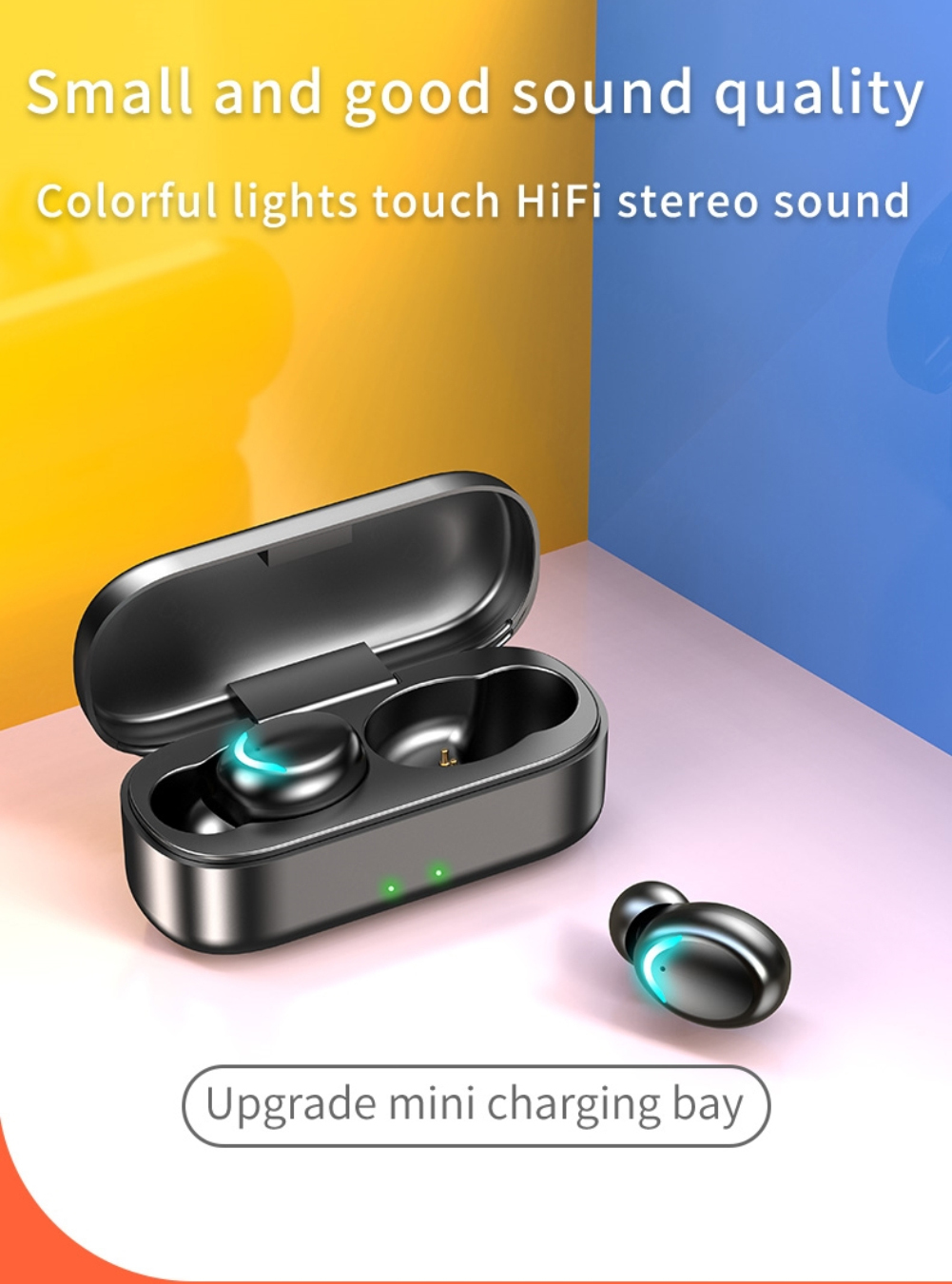 New style smiling face reduce the noise Wireless Bluetooth-compatible headset HIFI TWS 5.0 Ears are super small. siri waterproof Sports earphone Game headset android IOS Universal equipment safe portable. 