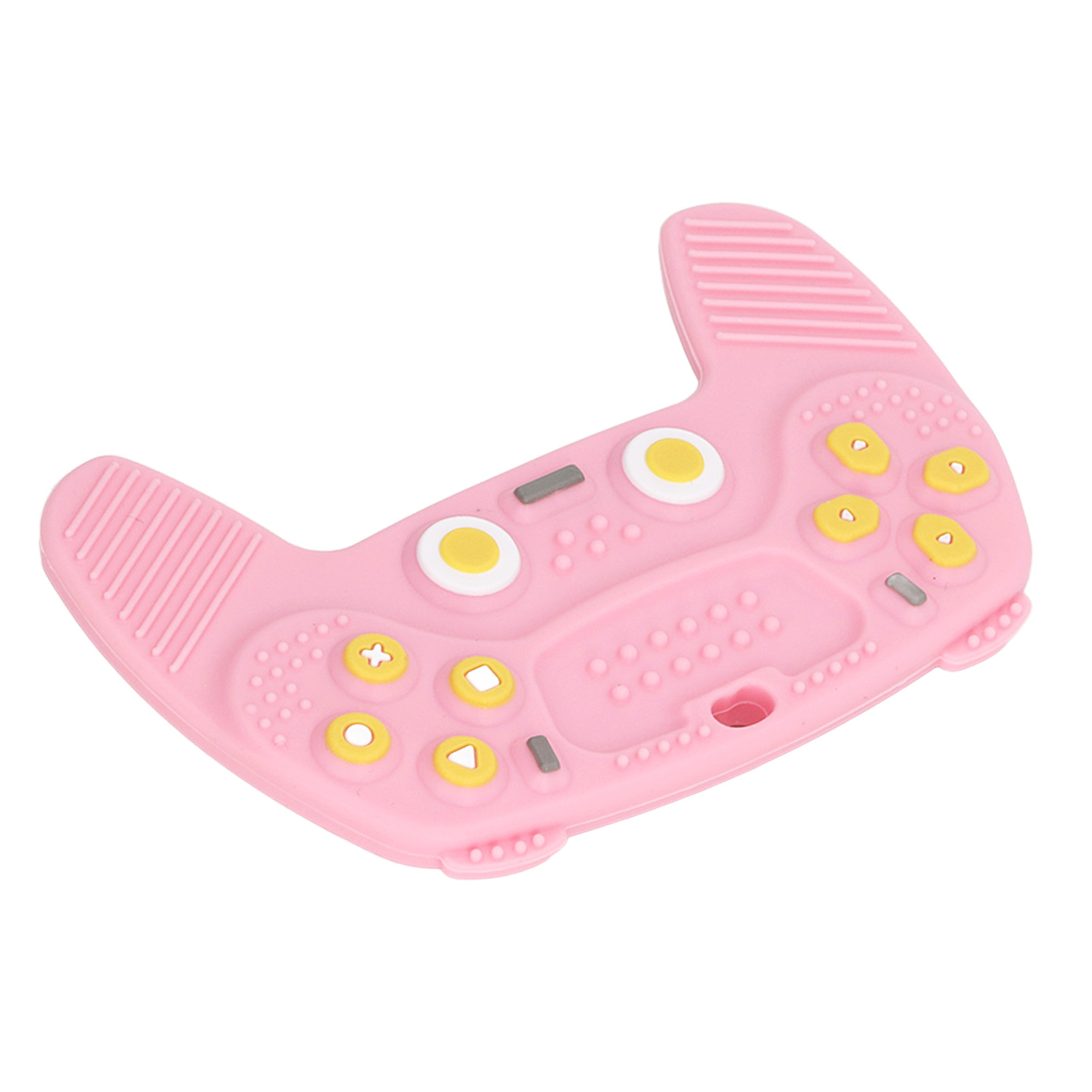 Baby Teether, Game Controller Shaped Concave Back Various Buttons Silicone Baby Teether for Daily Use. 
