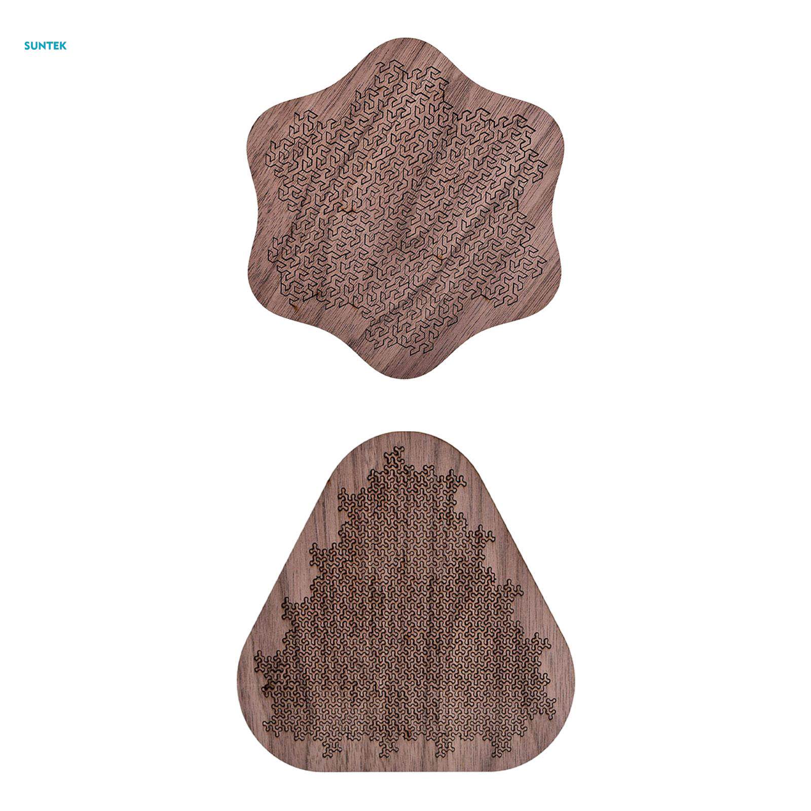 Torched Mind Bending Wooden Jigsaw Puzzle Hexagonal Puzzle for Adults Kids Hexagon. 