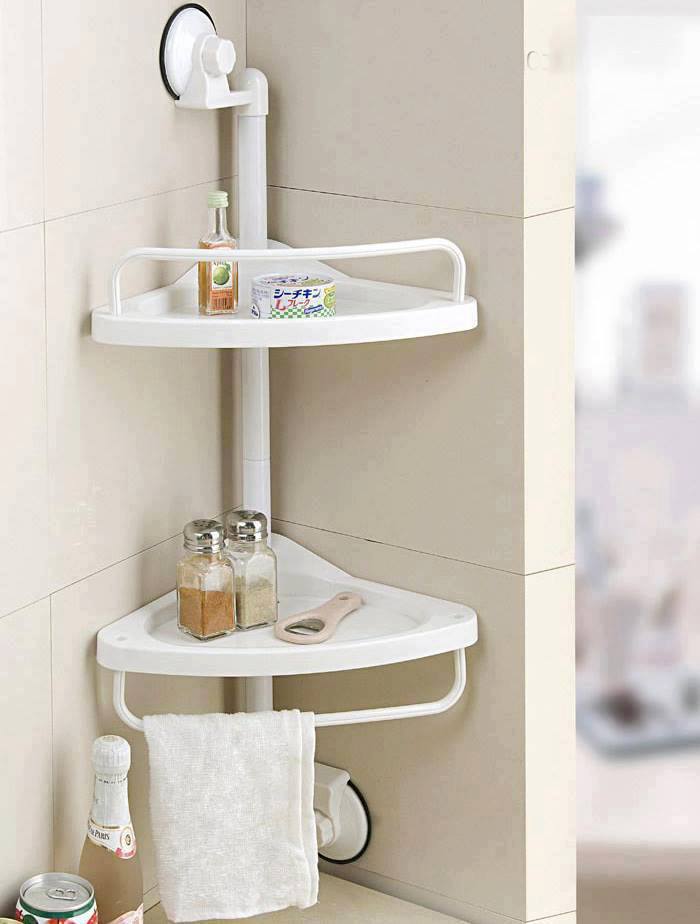 washroom corner shelf