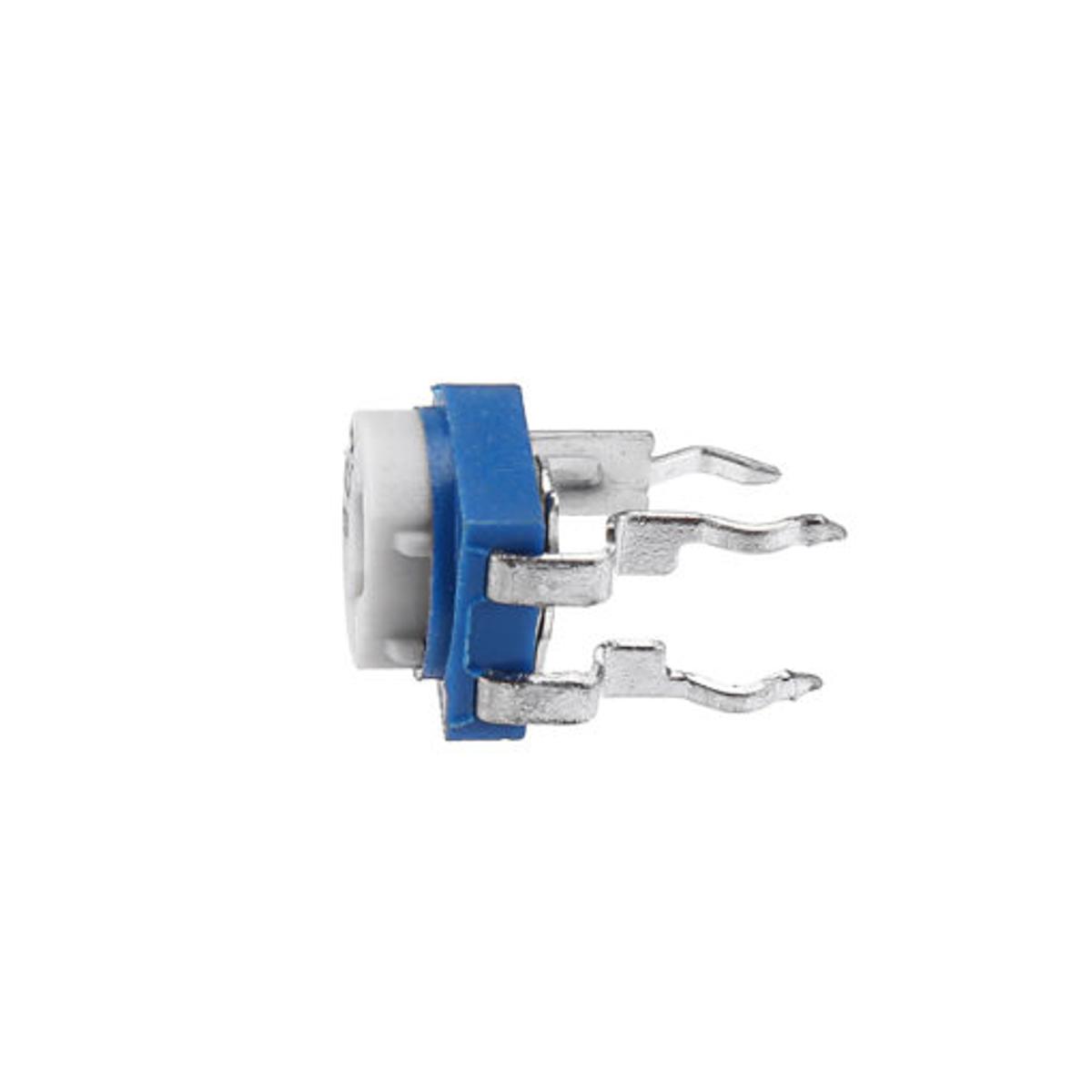 10Pcs- RM065 RM-065 VR 20K Ohm 203 Potentiometer Trimmer Trim Pot 20K Ohm 203 Trimpot Variable Resistor Top Adjustment Single Turn 6mm V/R 3 Pin Leads Terminals 