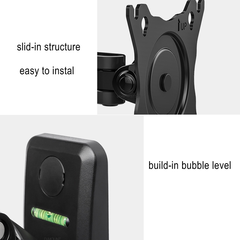 NORTH BAYOU Universal Telescopic Rotating Lifting Monitor Bracket, Model: F120 (Black). 