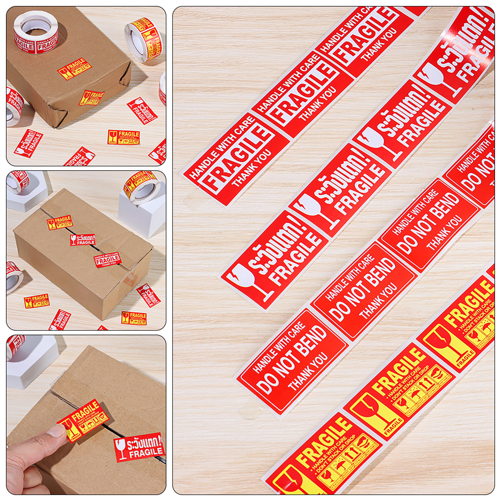 Fragile Warning Sign Sticker Scuff Resistant Careful Handling Fragile Warning Sign Sticker. 