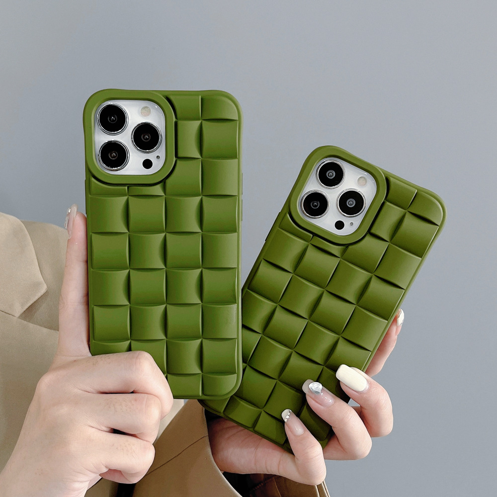 iphone13promax Phone case tpu Three-Dimensional Magic Cube Woven Pattern 14 Suitable for Apple 15 Personality shell. 
