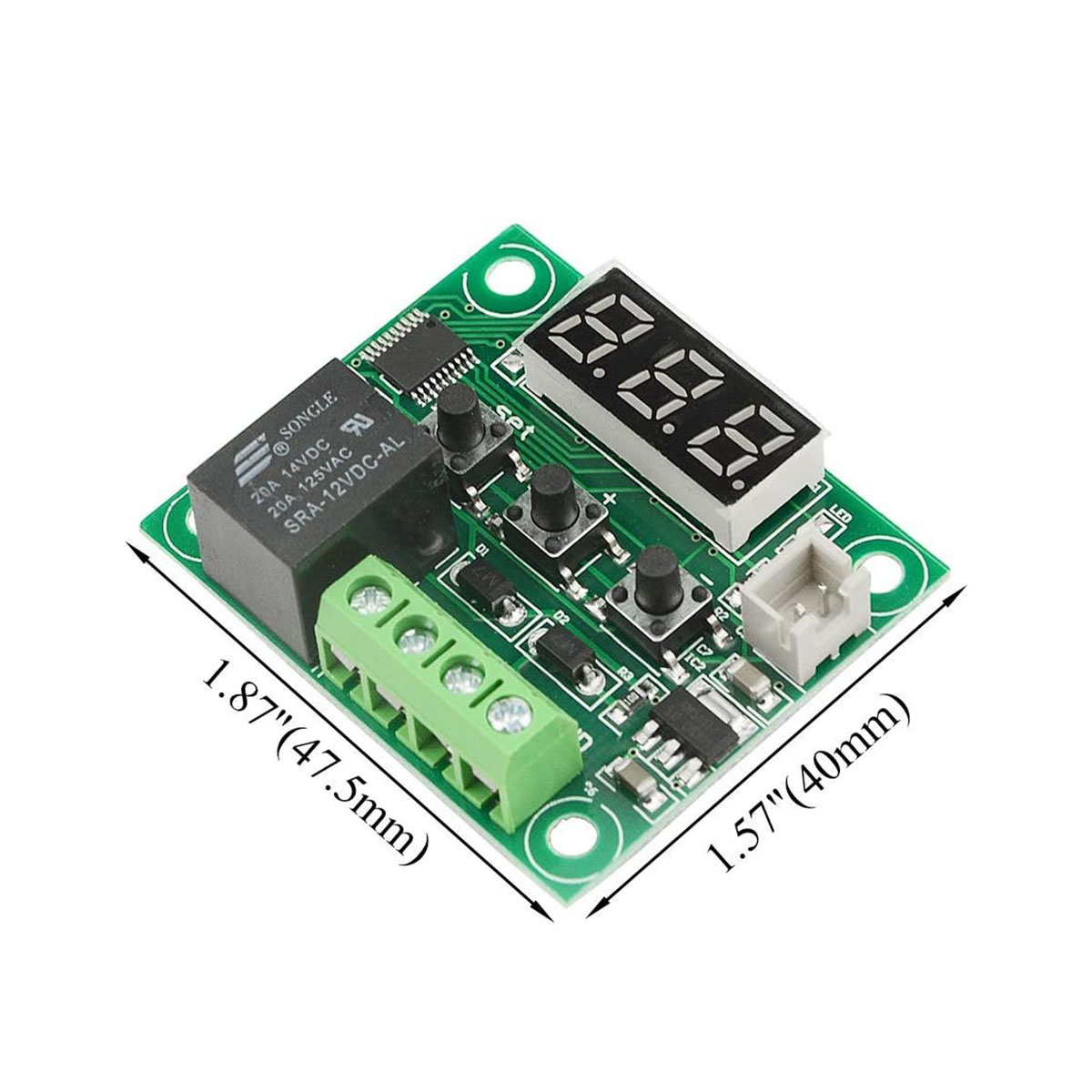 W1209 Incubator Temperature Controller for Mini Egg Incubator - Automatic Temperature Control -Controller Supply: 12V DC  Control Range: -50 to 110. 