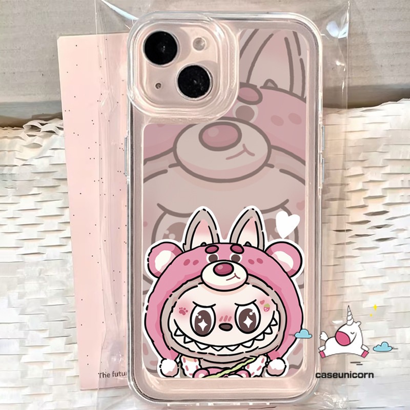 Cartoon Labubu Doodle Lotso Case for Redmi 10 9A 9C A2 13C 9T 10A 12C 10C 12 A1 9 Note 13 8 10 11 9 10s 11s 12 Pro Max Poco M3 X5 X6 Pro Mi 12 11 Trendy Cute Pop Mart Couples Cover. 