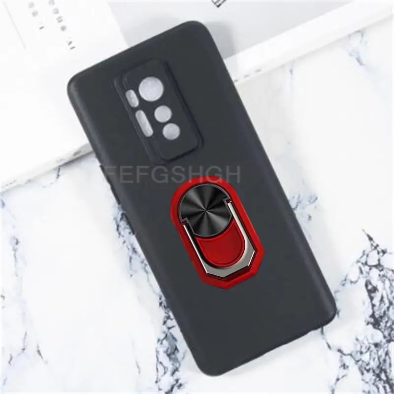 For Tecno Phantom X 6.7 AC8 Back Case Finger Ring Soft TPU Silicone Case For Tecno Phantom X AC8 Phone Cover. 