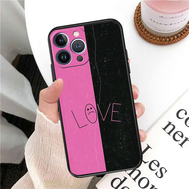 【Pioneer Gong】Black Silicone Lil Peep Phone Case for iphone 14ProMax 13 11 12 Pro XS Max Mini XR SE 2022 8 7 14 Plus X Love Soft Matte Cover. 