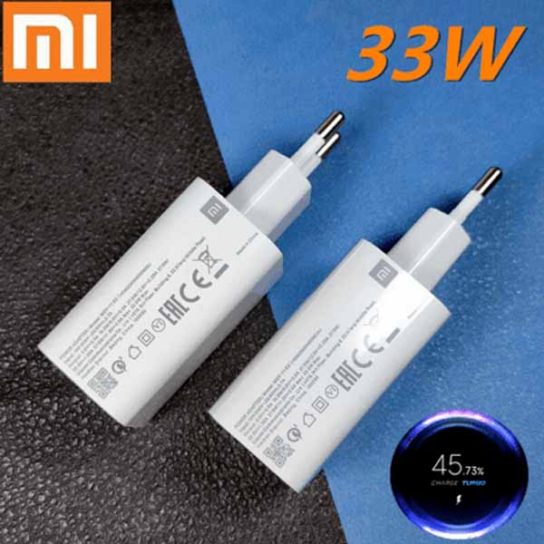 Charger 33W (Max) EU Plug Turbo Charger MDY-11-EZ For Xiaomi Mi 10T Mi 10T 5G Mi 10T Lite 5G Mi 10T Pro 5G, POCO F2 Pro POCO X3 Pro Quick Charge 33W 3A Power Supply With Orange Type-C Charging & Data Cable. 