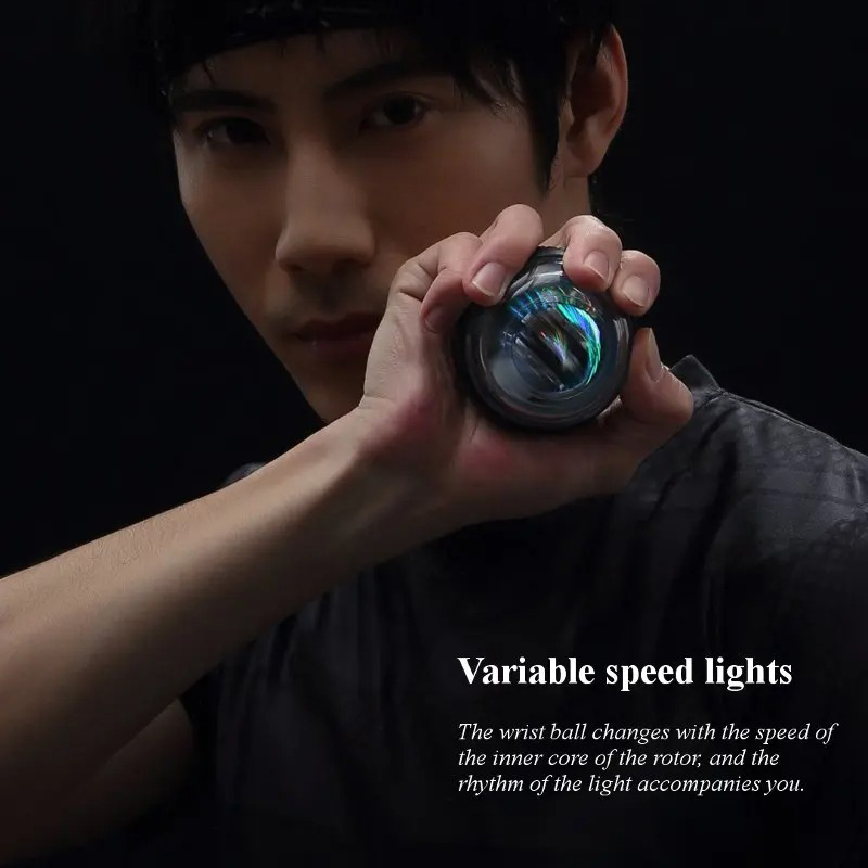 Yunmai Anti-stress Wrist Trainer LED Gyroball Essential Spinner Gyroscopic Forearm Exerciser Gyro Ball. 
