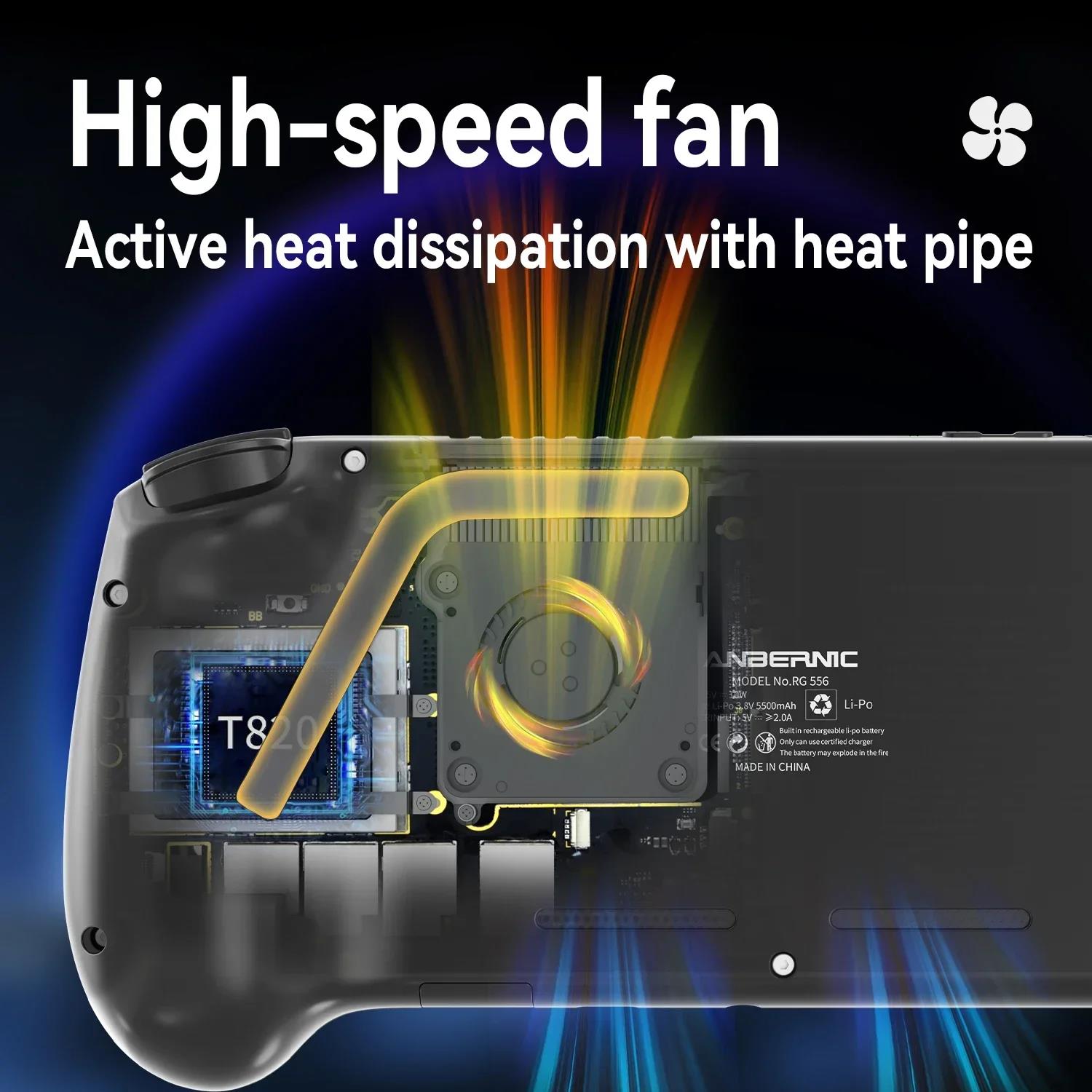 ANBERNIC RG556 Portable Game Console 5.48' AMOLED Handheld Game Console Players Screen Retro Game Console Video Games Consolador. 