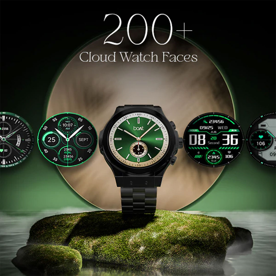 boAt Enigma X400 Luxury Smartwatch with 1.45" AMOLED Display, 200+ Watch Faces, Advanced BT Calling & Functional Crown. 