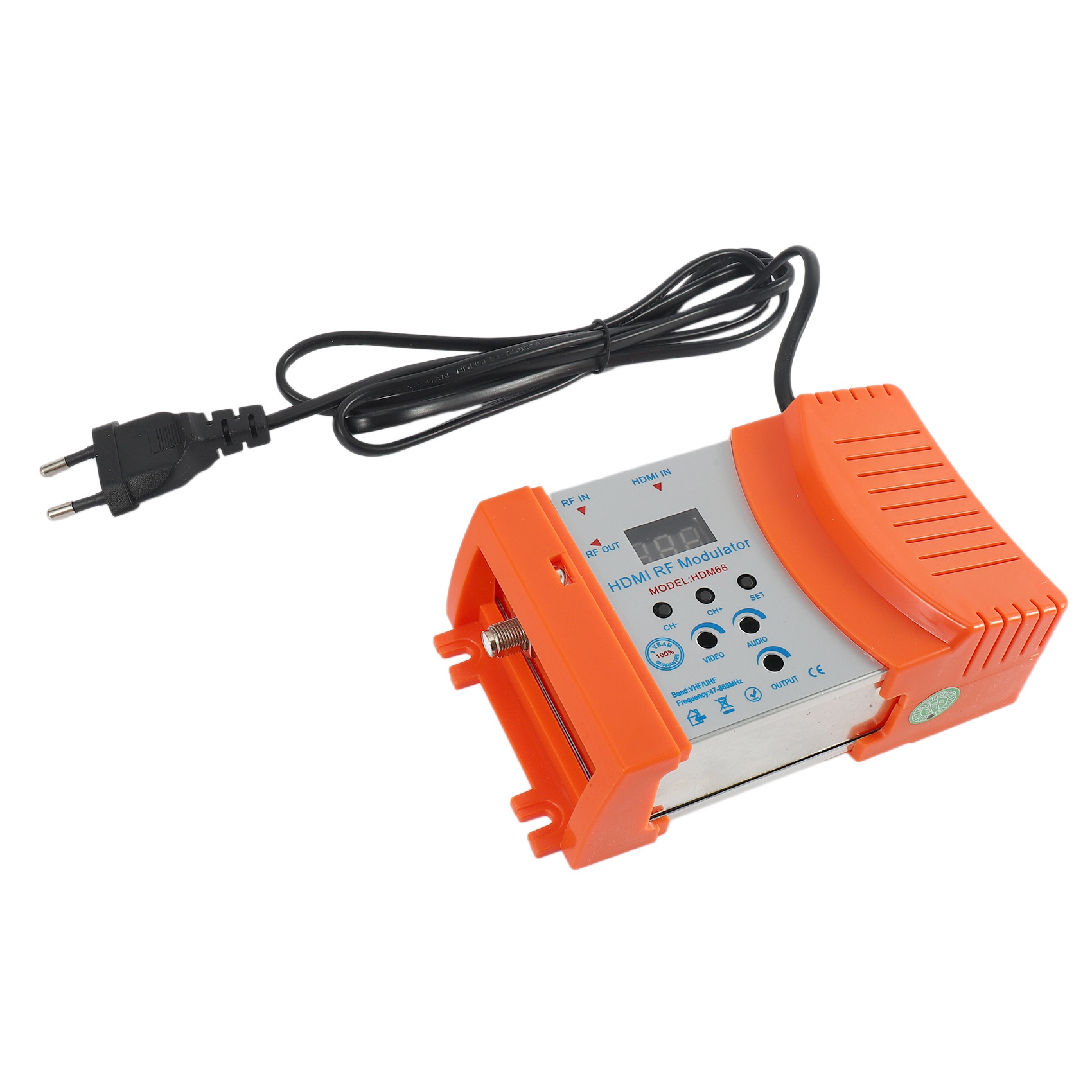 HDM68 Modulator Digital RF Modulator AV to RF Converter EU Plug
