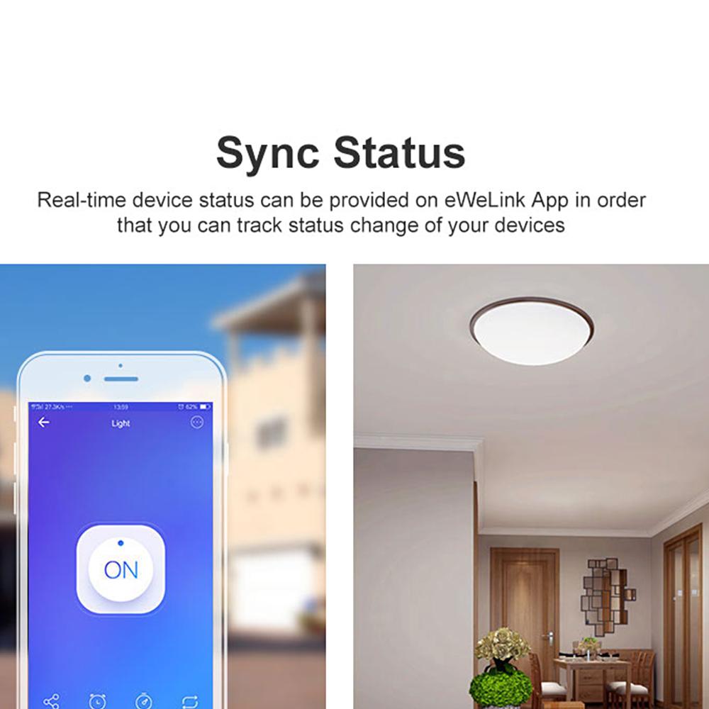 SONOFF BASICR3 Intelligent Wi-Fi Voice Control Switch Support Timing Switch Compatible with Goo-gle Nest Home & Amazon-Ale-xa Voice Control APP eWelink. 
