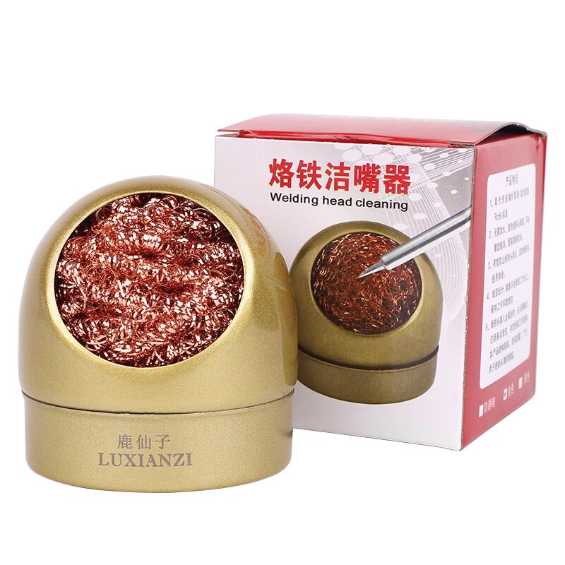 【VisioN Shop】LUXIANZI ing Ball with Holder Desoldering Soldering Mesh Nozzle Tip Copper Wire er Tin Remover. 