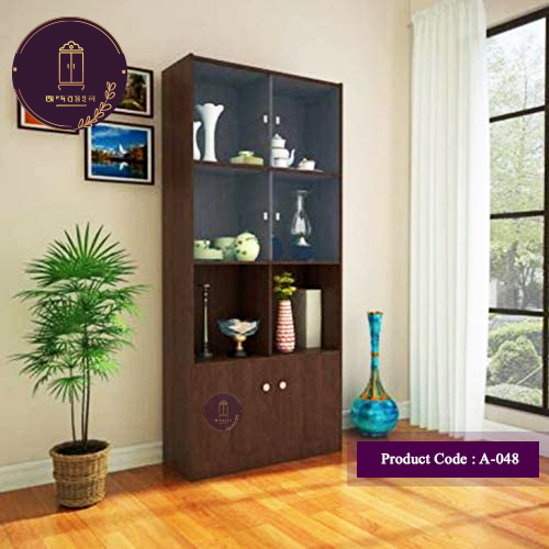 Andormahal Pleasant শোকেস সহ বুকশেল্ফ - book shelf 5ft by 2.5ft by 1ft Made of Melamine Laminated Board