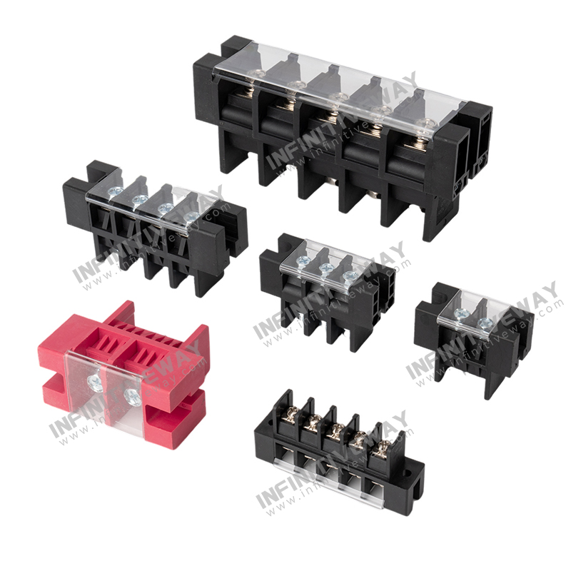 Battery parallel series terminal strip 30A 50A 75A 100A 150A 20cheerful0A 250A 2p 3p 4p 5p wall through transfer barrier terminal block. 