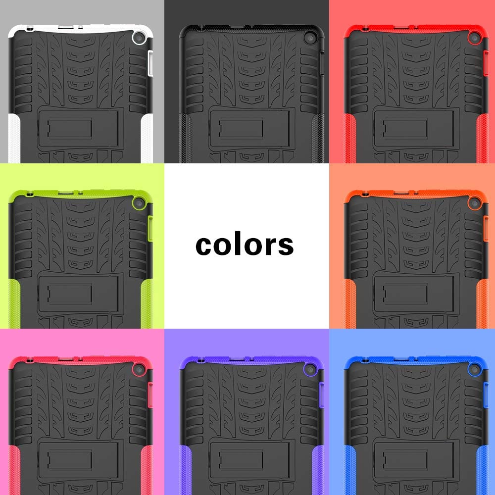 for Kindle Fire HD 8 Case, for Kindle Fire HD 8 Plus Case, Shockproof Dual Layer Rugged Rubber Hybrid Hard/Soft Impact Armor Defender Protective Case with Kickstand for Kindle Fire HD 8 Tablet (10th Generation, 2020). 