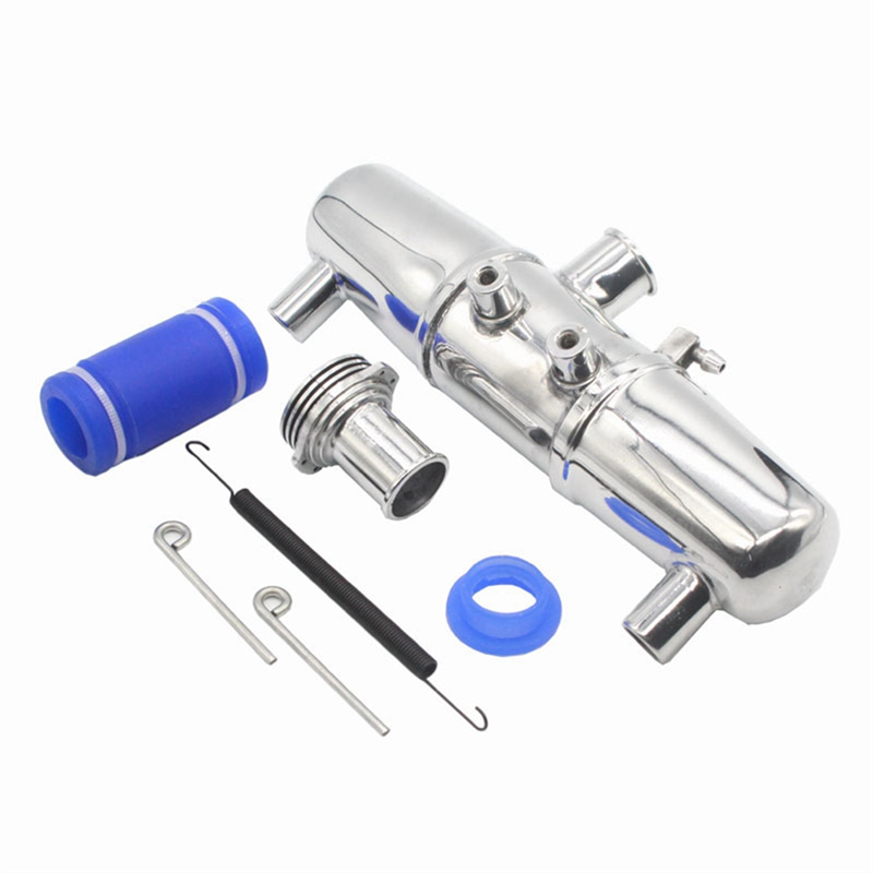 1 Set 4.6/5.9 Exhaust Pipe Exhaust Pipe with Double Rear Holes Suitable for HPI SAVAGE 1/8 RC Remote Control Model Car. 