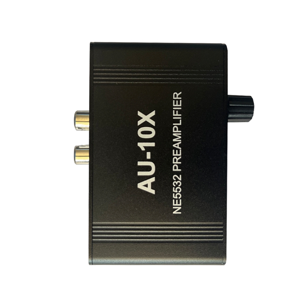 AU-10X NE5532 Stereo Audio Preamplifier Amp Headphone Amplifier Board Gain 20Db RCA 3.5MM Volume Control EU Plug. 