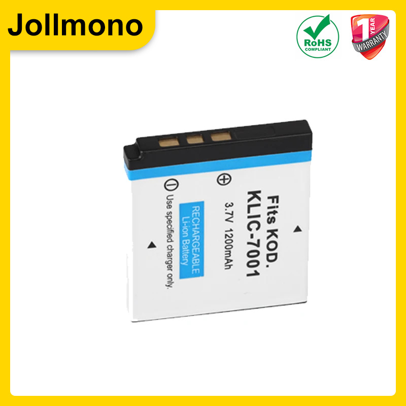 1200mAh KLIC-7001 KLIC7001 K7001 Camera Battery + AC Charger for Kodak V550 V570 V610 V705 M340 M341 M863 M893 IS M1063 M1073. 