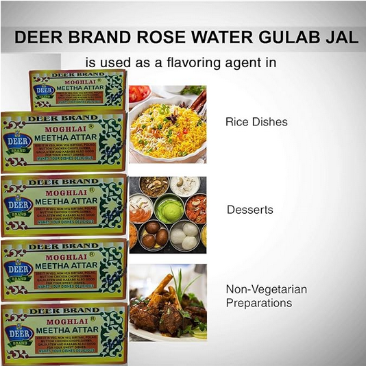 DEER BRAND Mughlai Meetha Attar 13g(Pack of12) Mughlai Mitha Essence Biriyani Used in Sweet & Rices Dishes