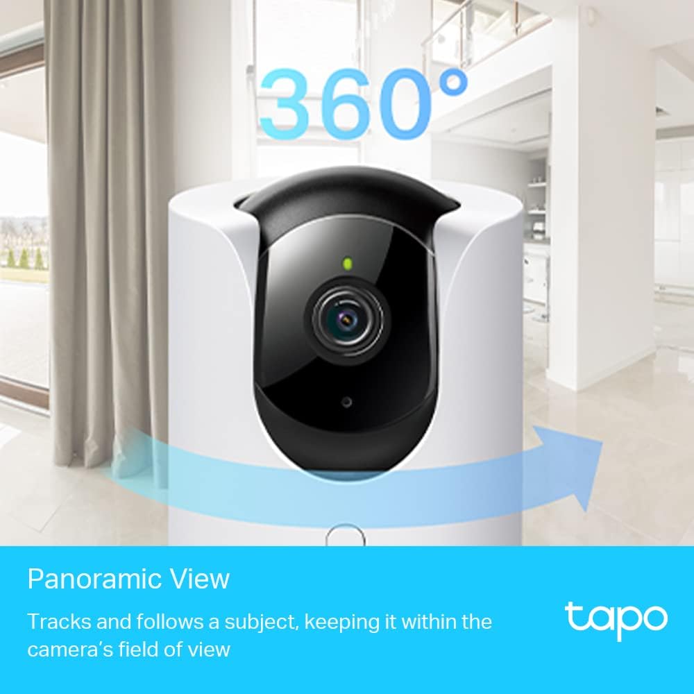 TP-Link Tapo C225 2K 4MP Pan/Tilt AI Home Security Wi-Fi IP Camera with Night Vision. 