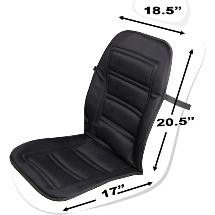 Heated car seat clearance cushion with lumbar support