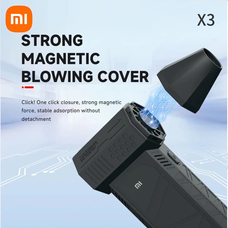 Xiaomi X3 Violent Blower Mini Turbo Jet Fan Handheld 3nd Generation Brushless Motor 130,000 RPM Wind Speed 52m/s Duct Fans. 