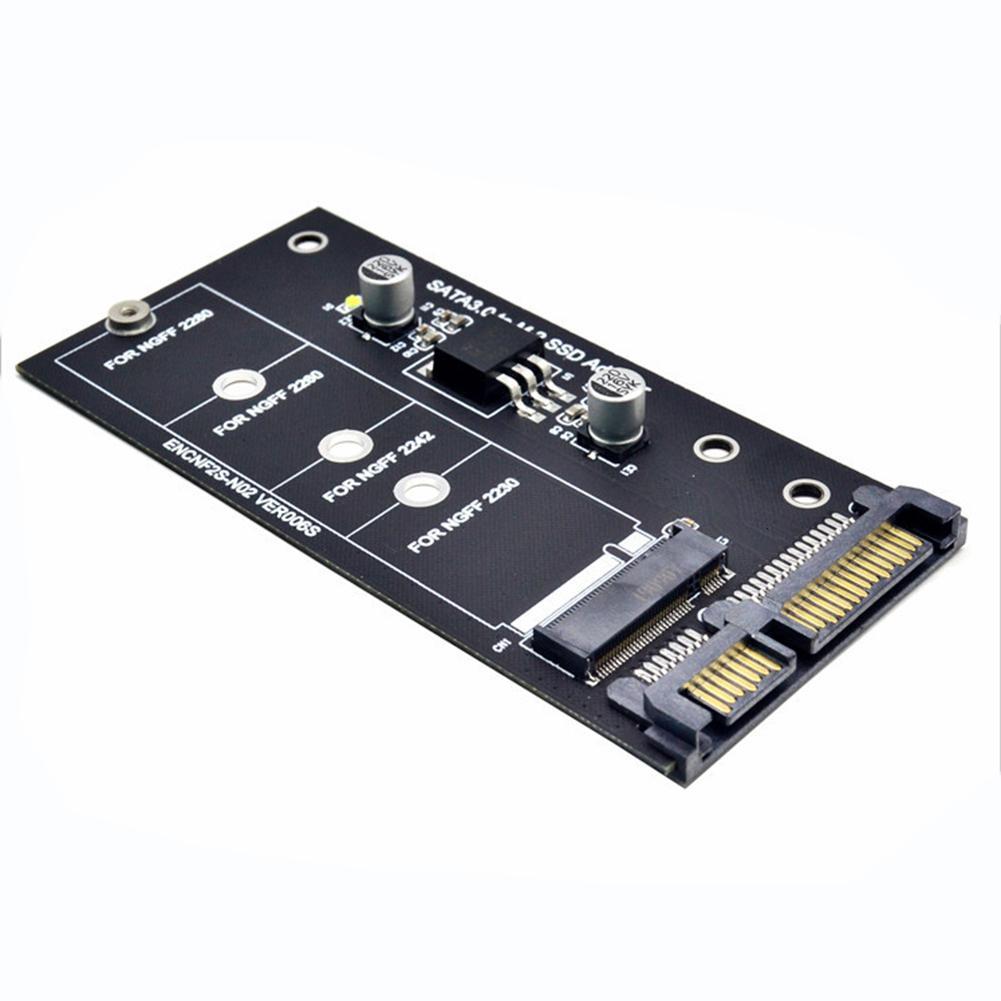 SATA 3.0 to M.2 NGFF SSD Adapter 22 Pin to KEY B-M NGFF Expansion Card Converter No Driver Software. 