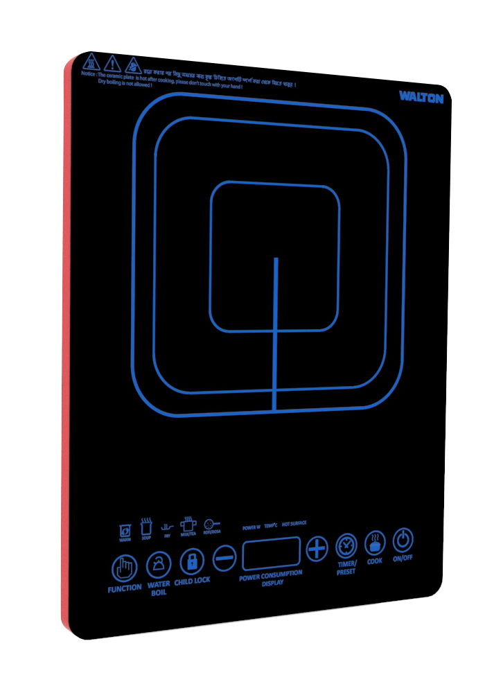 Walton (WI-F15) Induction Cooker 1800 Watt with Touch Screen Control Panel. 