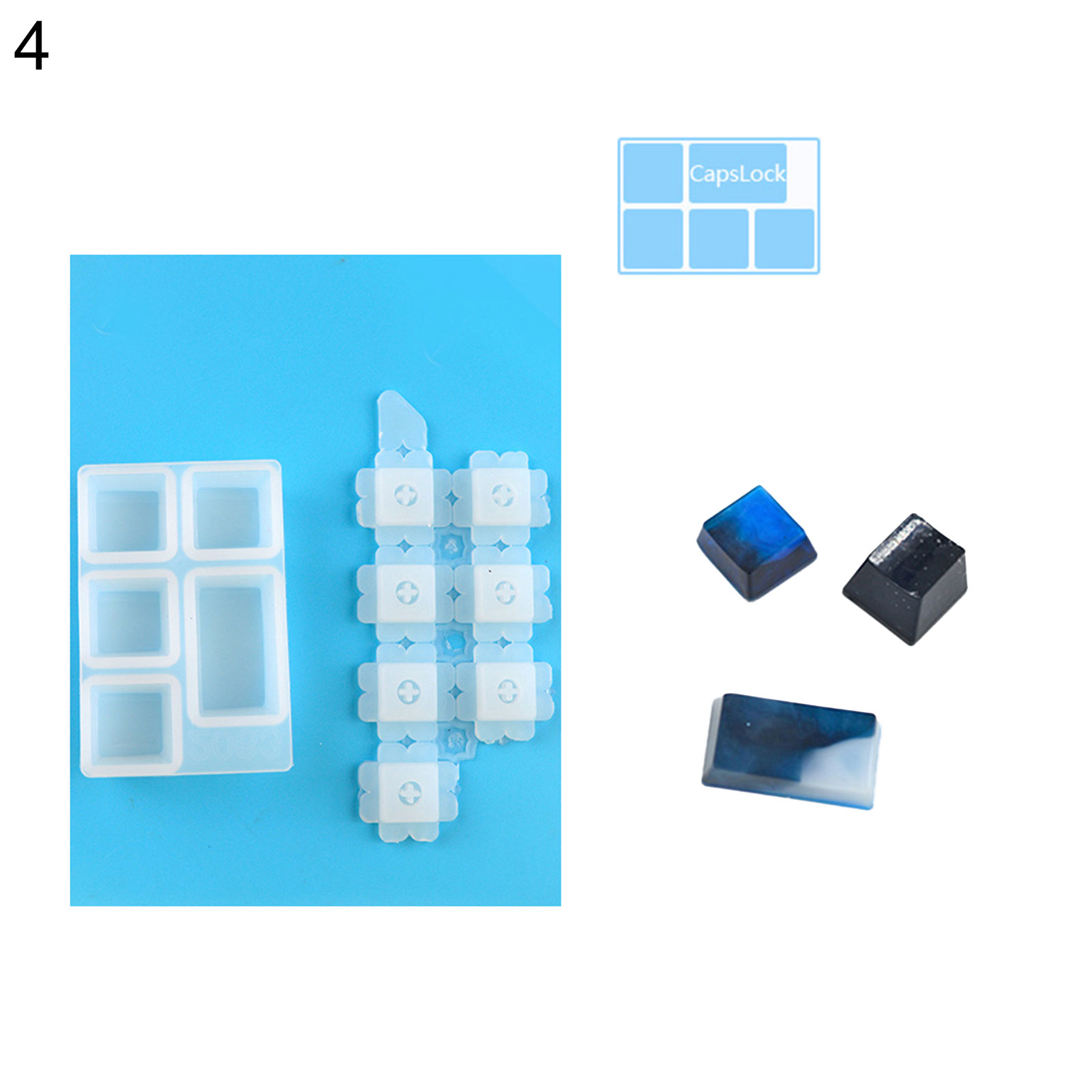 【FUPANG】1 set mechanical keyboard key cap mold epoxy mould craft tool. 