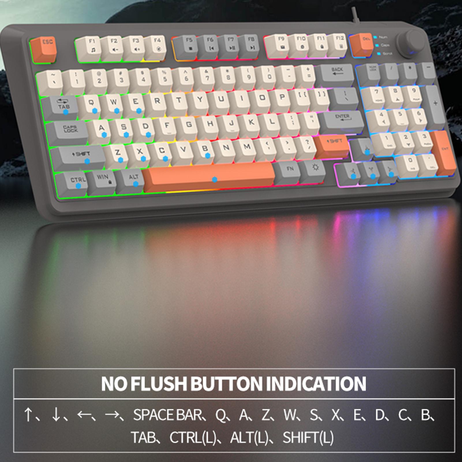 K82 Gaming Keyboard Wired Compact PC Keyboard With Number Pad 94 Keys For Computer Laptop. 