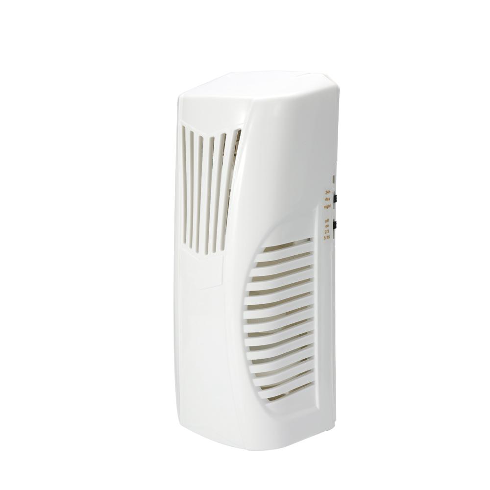Migeet Pure White Fan Type Essential Oil Fragrance Machine Wall-mounted Tabletop Dual Purpose Automatic Air Freshener with Light Sensor and Timer. 