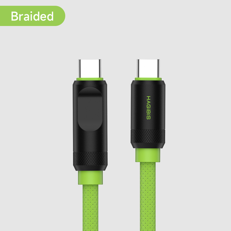 Hagibis USB C Fast Charger Cable With LED Display PD 240W 40Gbps Video Cord Compatible with Thunderbolt 4/3 For iPhone 15 Laptop. 