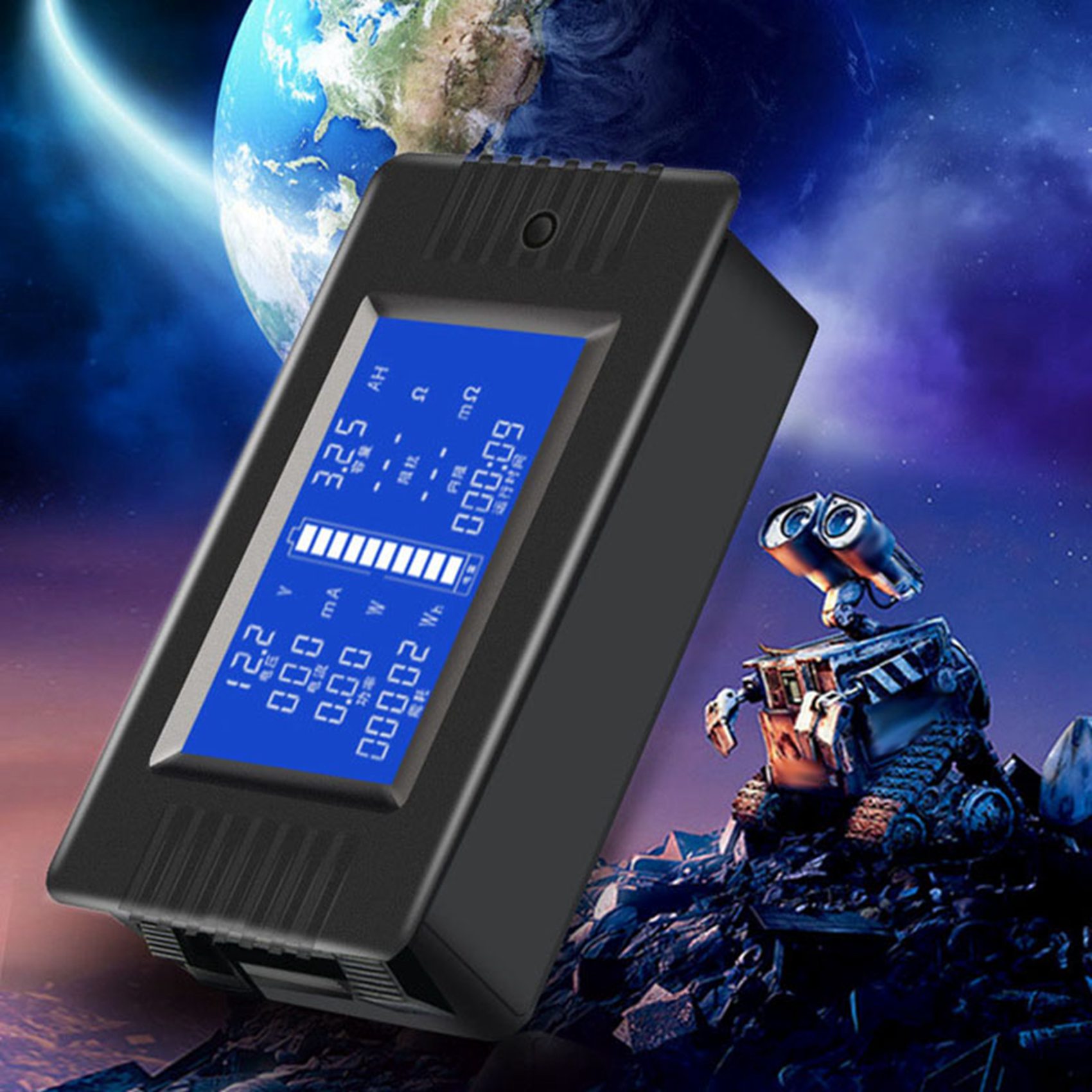 2X DC Multifunction Monitor Meter LCD Display Meter (Widely Applied to 12V/24V/48V RV/Car ). 